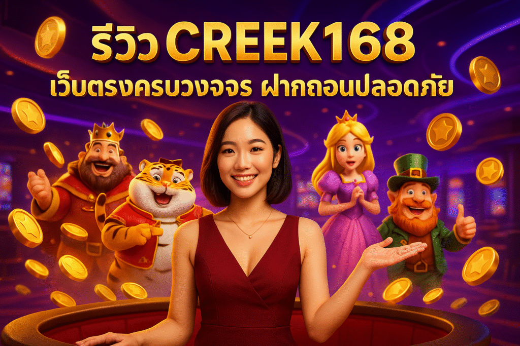 รีวิว CREEK168 เว็บตรงครบวงจร ฝากถอนปลอดภัย